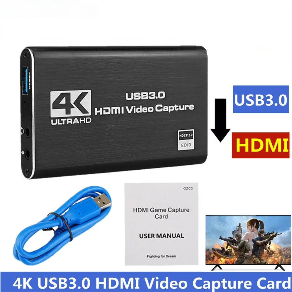 Sound Card Usb - 4K USB 3.0 Videoaufnahmekarte HDMI-kompatibel 1080P