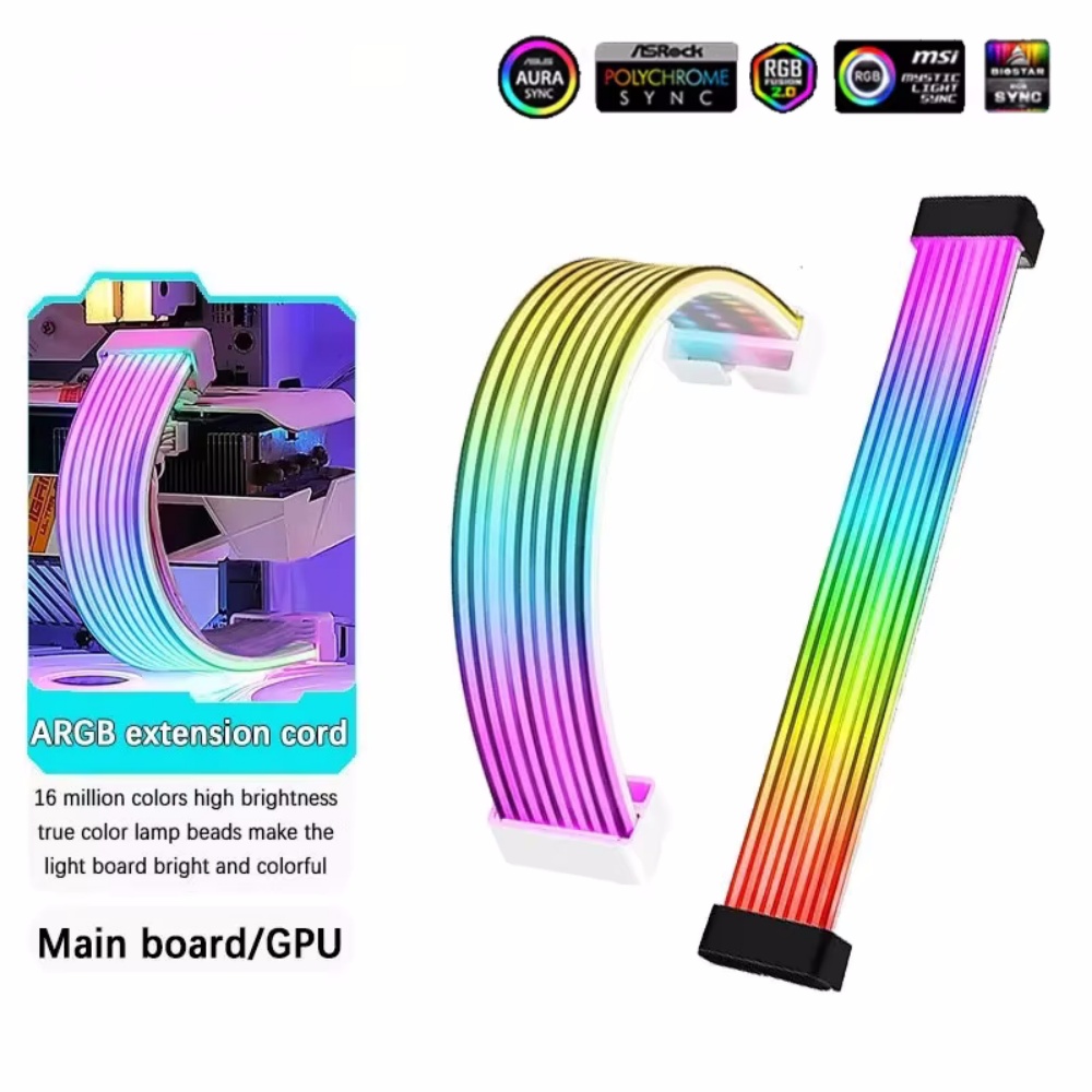 Pc Gaming Lian Li - PC ARGB Sync-Lichtstreifen-DIY-Kit, geeignet für Computer-Netzteile