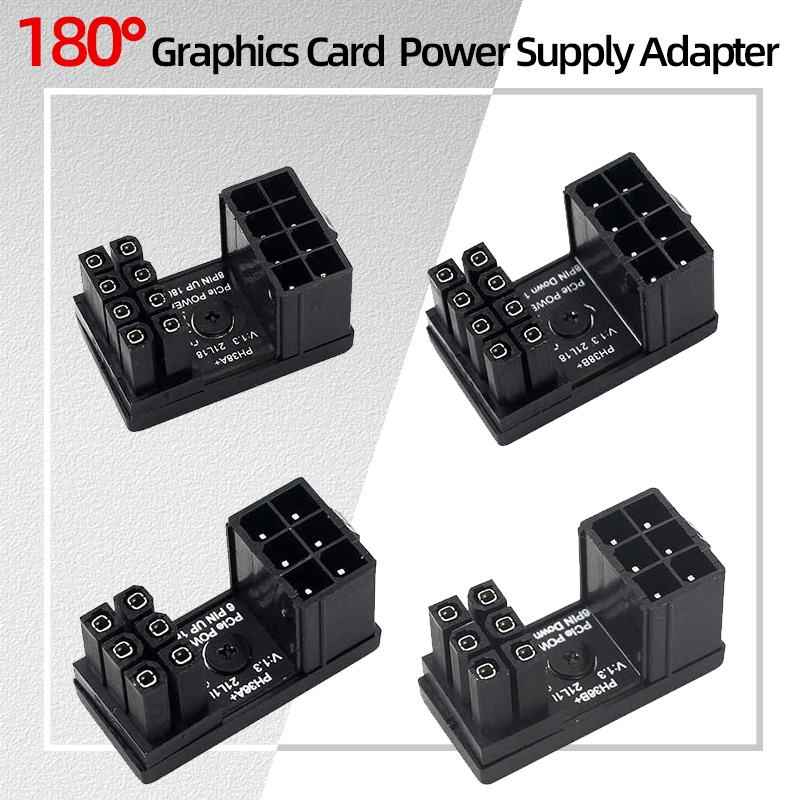 Pc Gaming Lian Li - Grafikkarte 180 ° Netzteil-Adapter-Anschluss, Winkelstück, GPU,