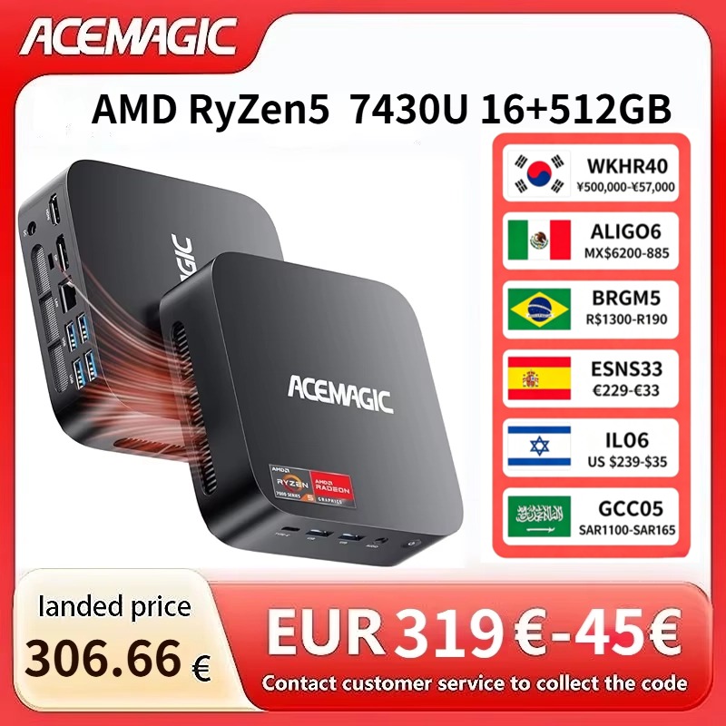 Pc Gaming Amd Ryzen 7 - ACEMAGIC AMD Ryzen 5 7430U Mini-PC