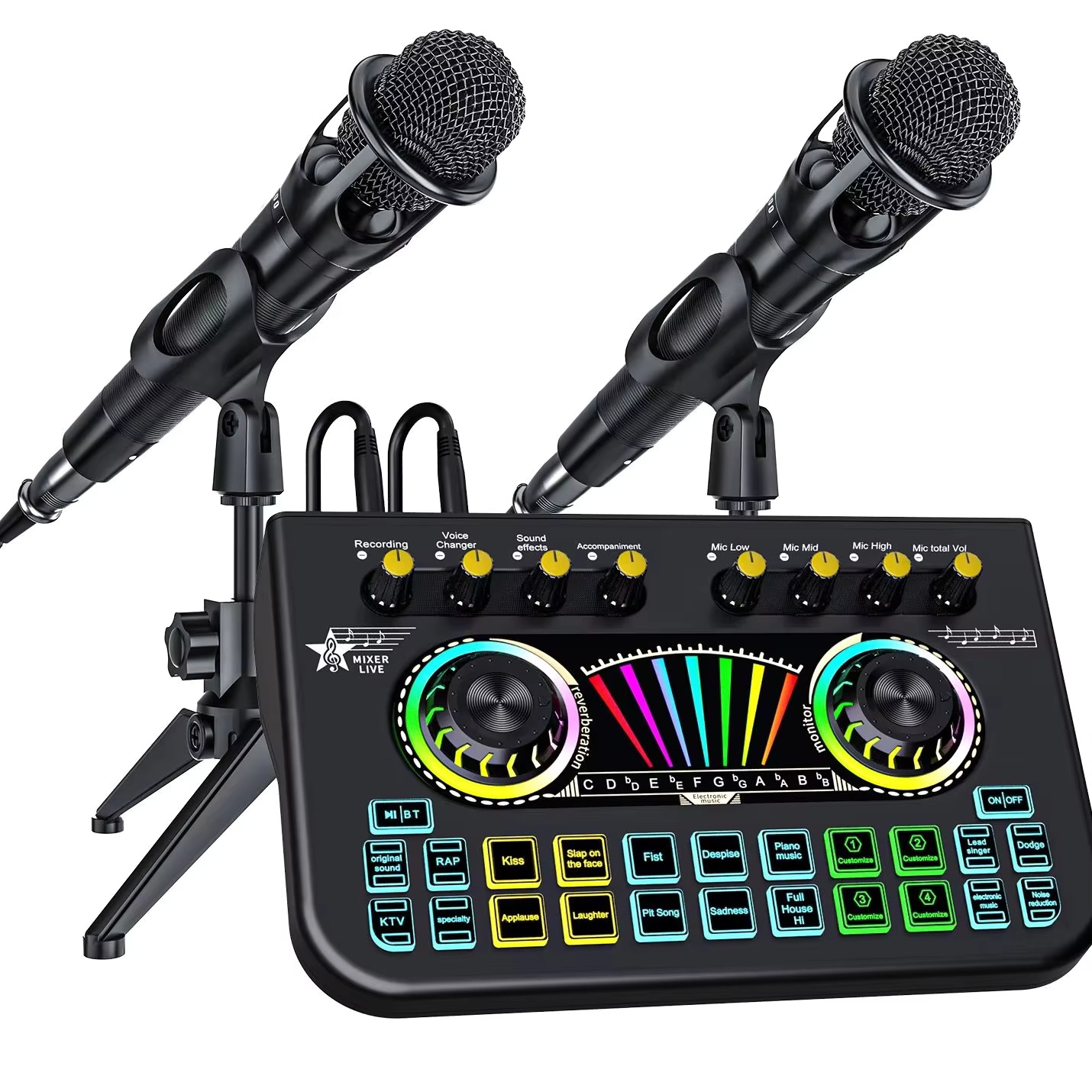 Pc Gaming Komplett Set - TENLAMP X3-E300 Bluetooth Soundboard Stimmverzerrer &