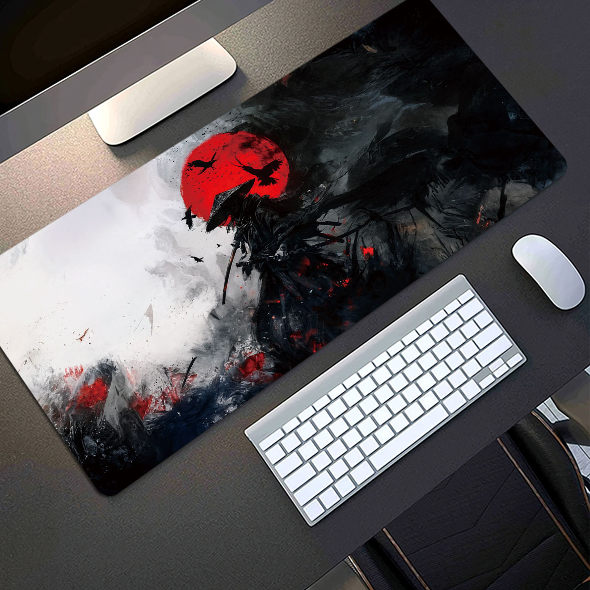 Pc Gaming Drawing - Samurai Drawing Sword Patterns – Laptop-Schutzunterlagen,