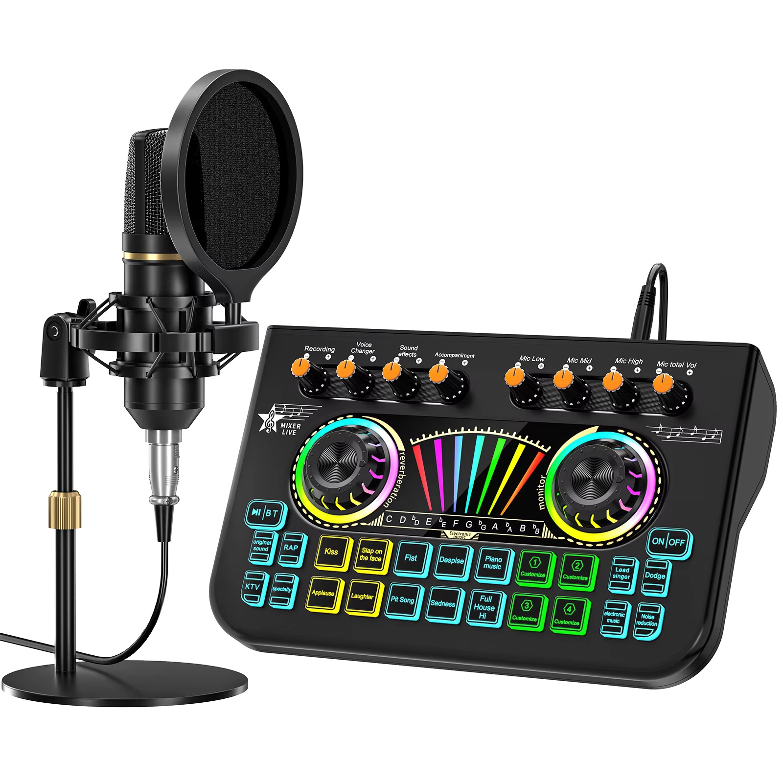 Pc Gaming Komplett Set - Tenlamp X3 BM800 Podcast-Mikrofon-Set mit 3,5-mm-Kondensatormikrofon,
