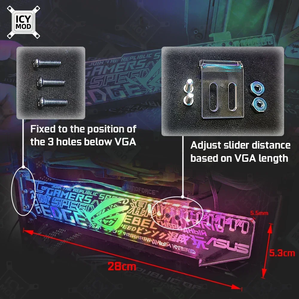 ICY MOD Angepasste VGA-Halteru – Pc Gaming Lian Li Bewertung und Preis