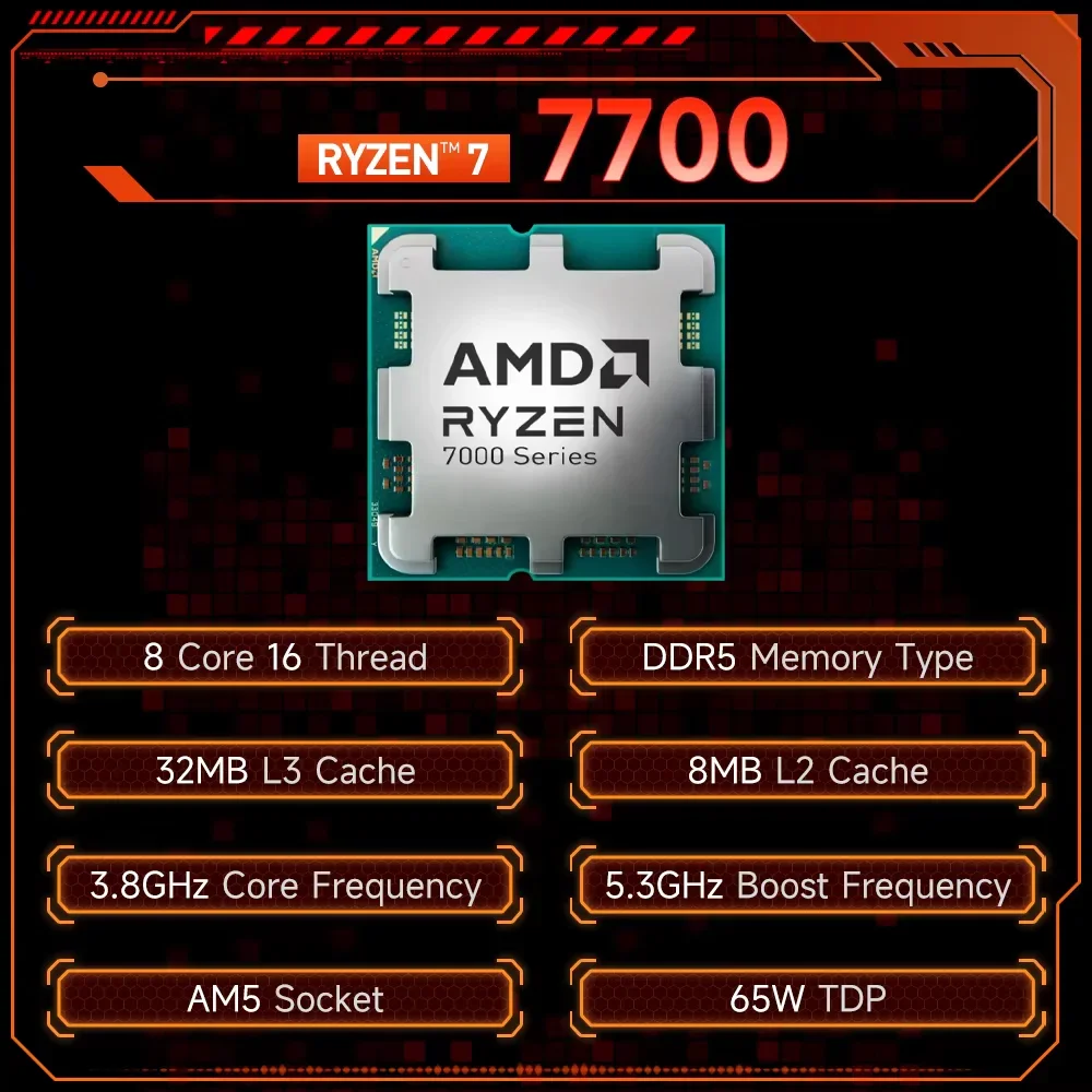 AMD R7 7700 Ryzen 7 7700 Budge – Pc Gaming Amd Ryzen 7 Bewertung und Preis