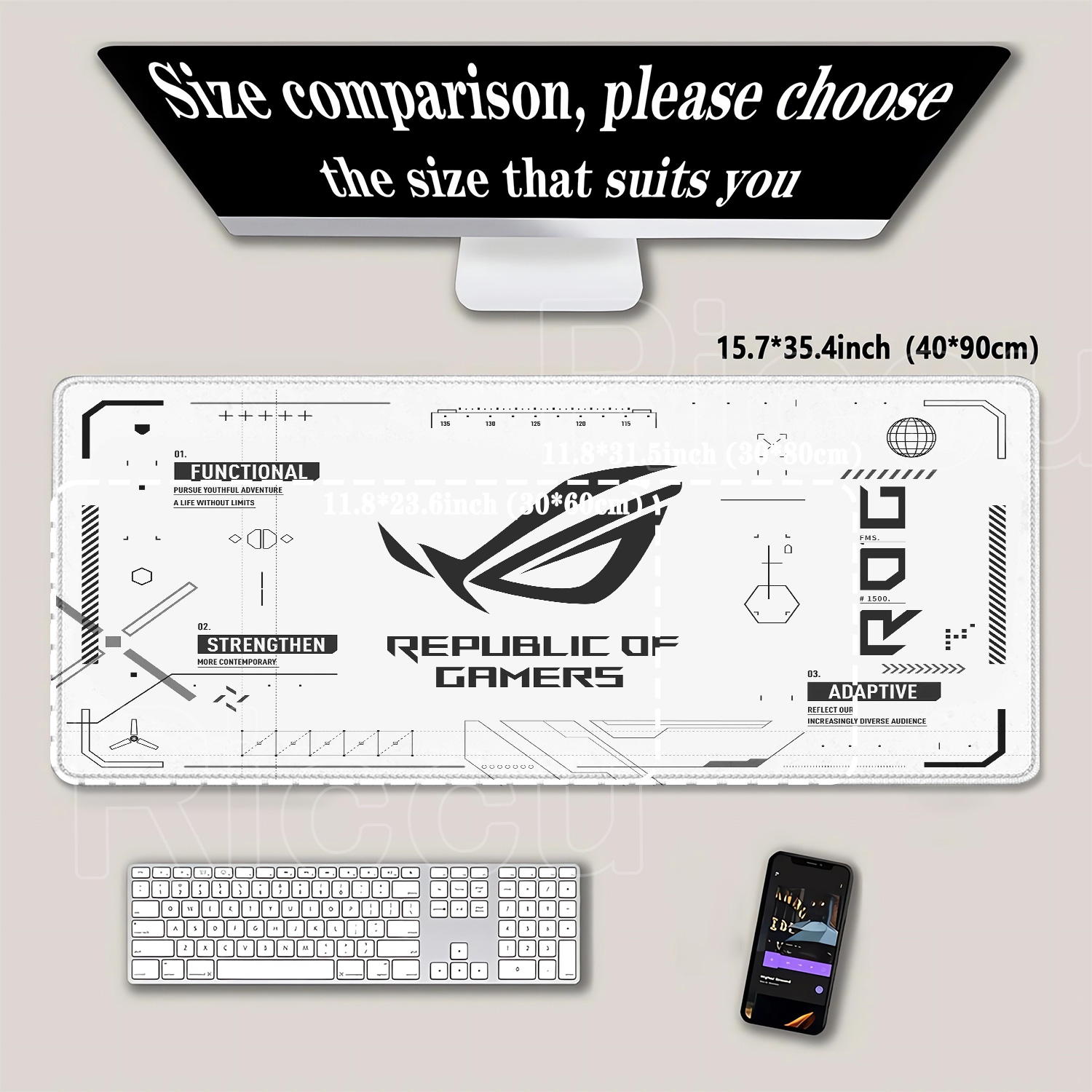 R-ROG Großes Gaming-Mauspad A- – Pc Gaming Asus Bewertung und Preis