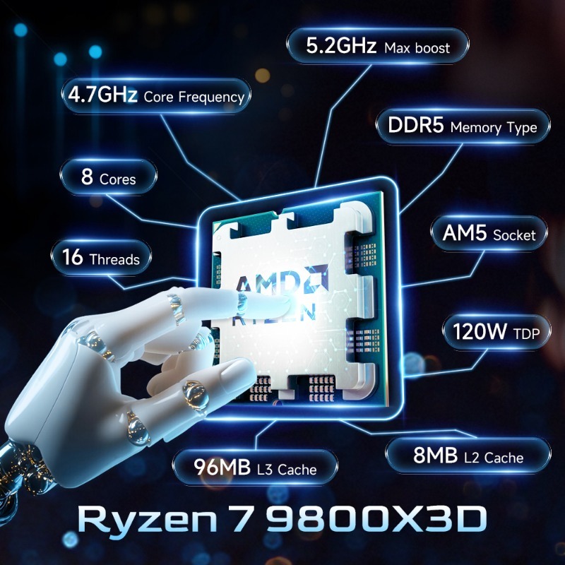 AMD Ryzen 7 9800X3D AM5 Gaming – Pc Gaming Amd Ryzen 7 Bewertung und Preis