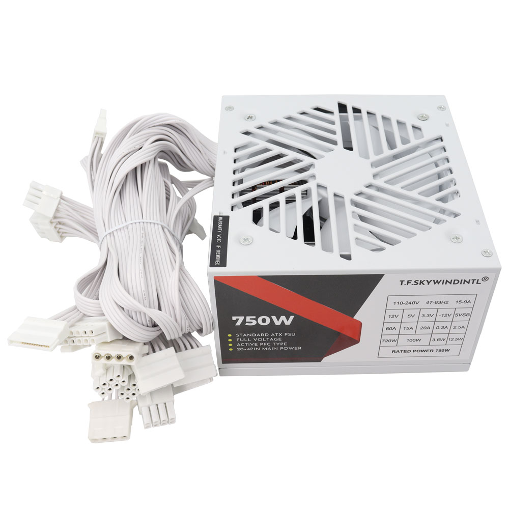 Weißes 750W Netzteil für PC-Ga – Pc Gaming Watt Bewertung und Preis